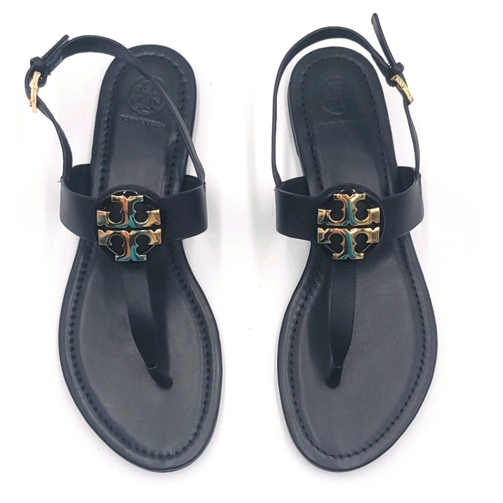 Tory Burch Claire Flat Thong (BLACK)Sandal - Picture 11 of 12